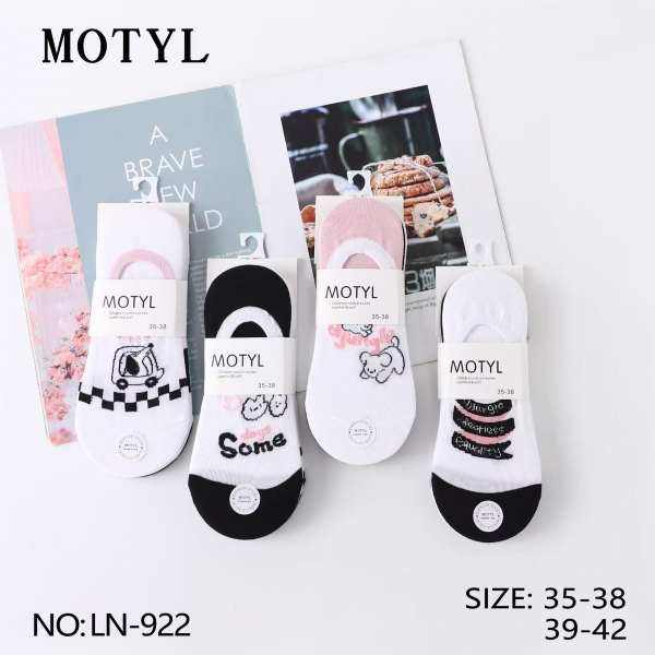 Stopki damskie Roz 35-42, Mix kolor Paczka 40 szt